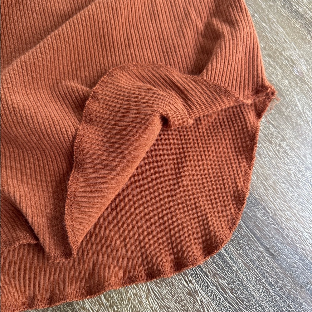 Moussy Vintage Basic Ribbed Tank Top Burnt Orange Size Large - Picture 7 of 8